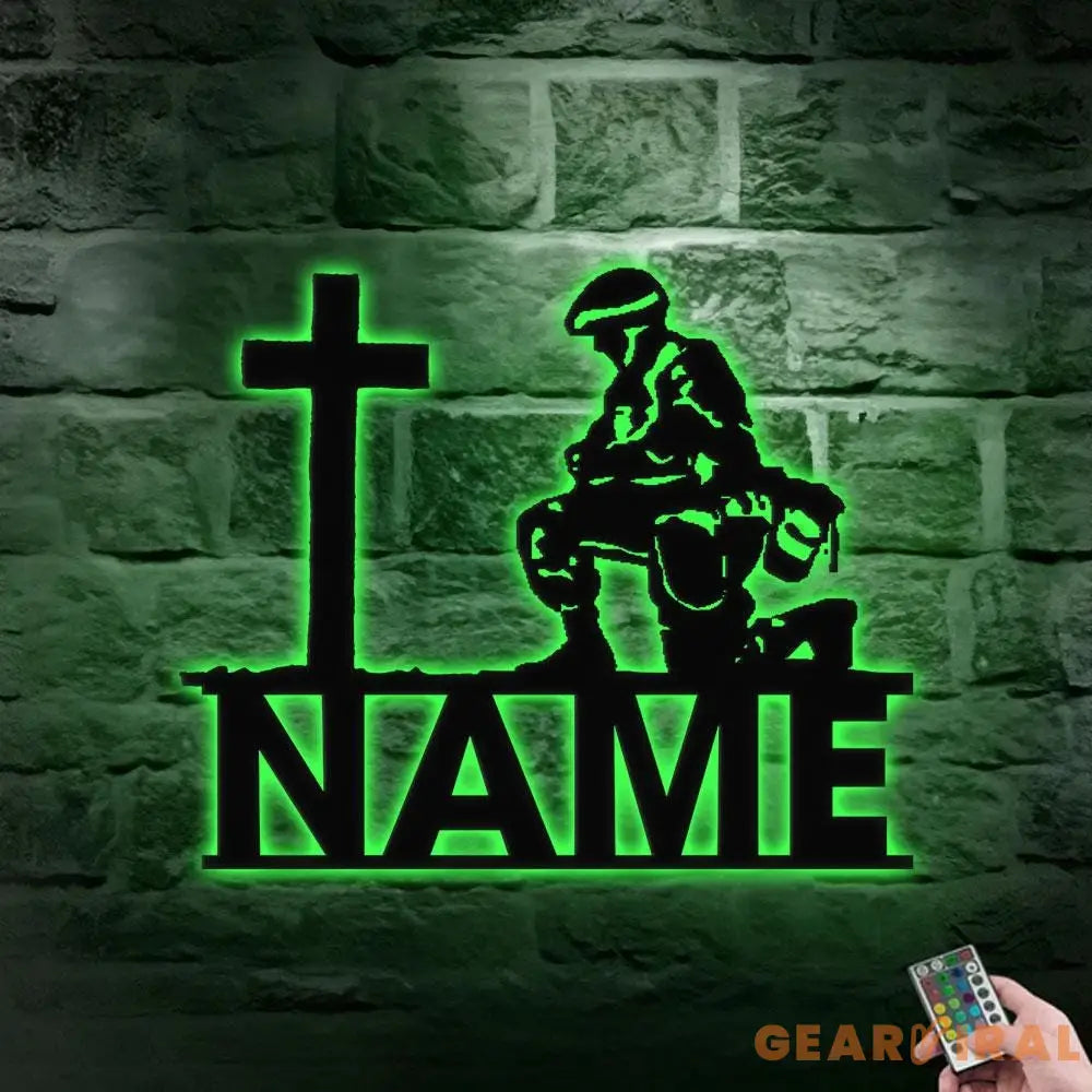 Veteran Metal Sign Custom Military Soldier Metal Memorial Stakes Personalized Veterans Military Grave Name Sign