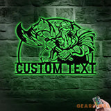Viking Battle Axe Metal Sign - Premium Metal Sign - Monogram Metal Sign Personalized Family Name Led Metal Sign Wall