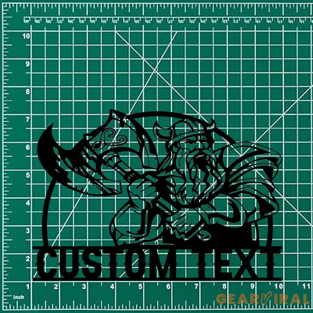 Viking Battle Axe Metal Sign - Premium Metal Sign - Monogram Metal Sign Personalized Family Name Led Metal Sign Wall