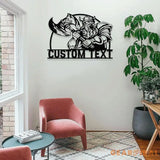 Viking Battle Axe Metal Sign - Premium Metal Sign - Monogram Metal Sign Personalized Family Name Led Metal Sign Wall