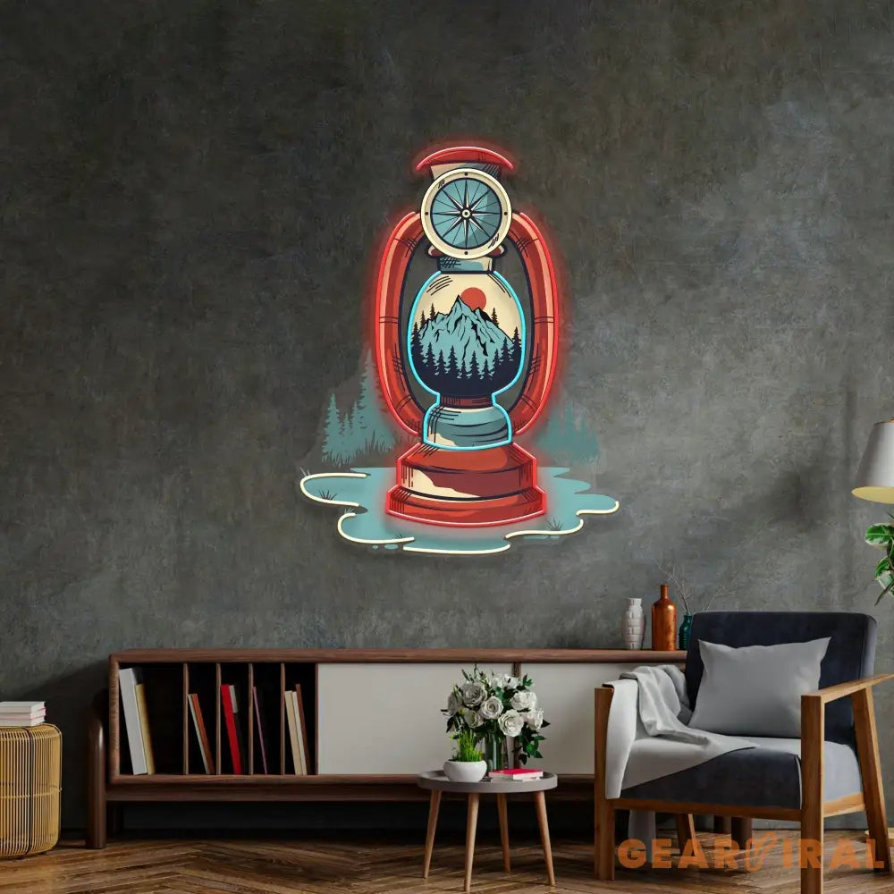 Vintage Lantern LED Neon Sign Light Pop Art