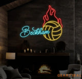 Volleyball Name Neon Sign Custom Volleyball Name Neon Sign Custom Personalized Name Sign Custom Kids Name Sign