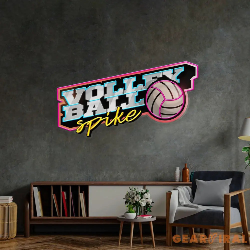 Volleyball Spike LED Neon Sign Light Pop Art
