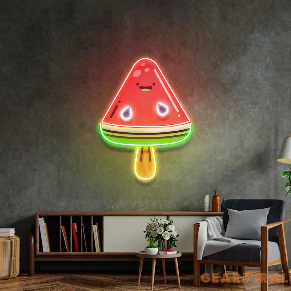 Water melon Popsicle Neon Acrylic Artwork