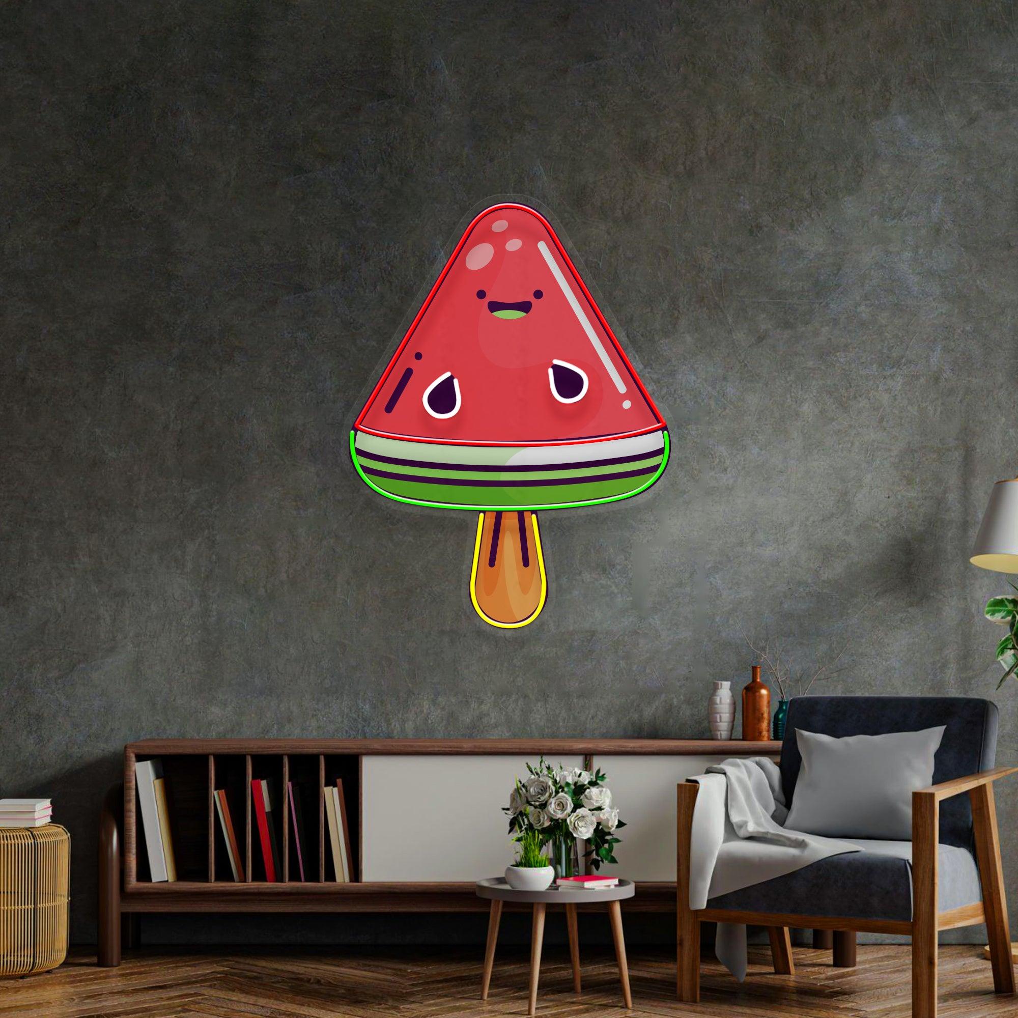 Water melon Popsicle Neon Acrylic Artwork