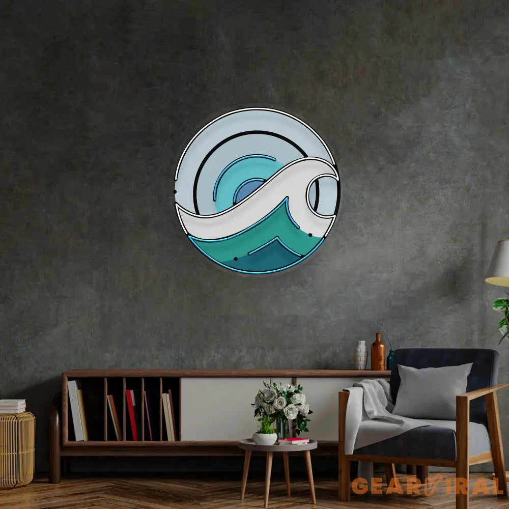 Wave Circle Led Neon Acrylic Artwork