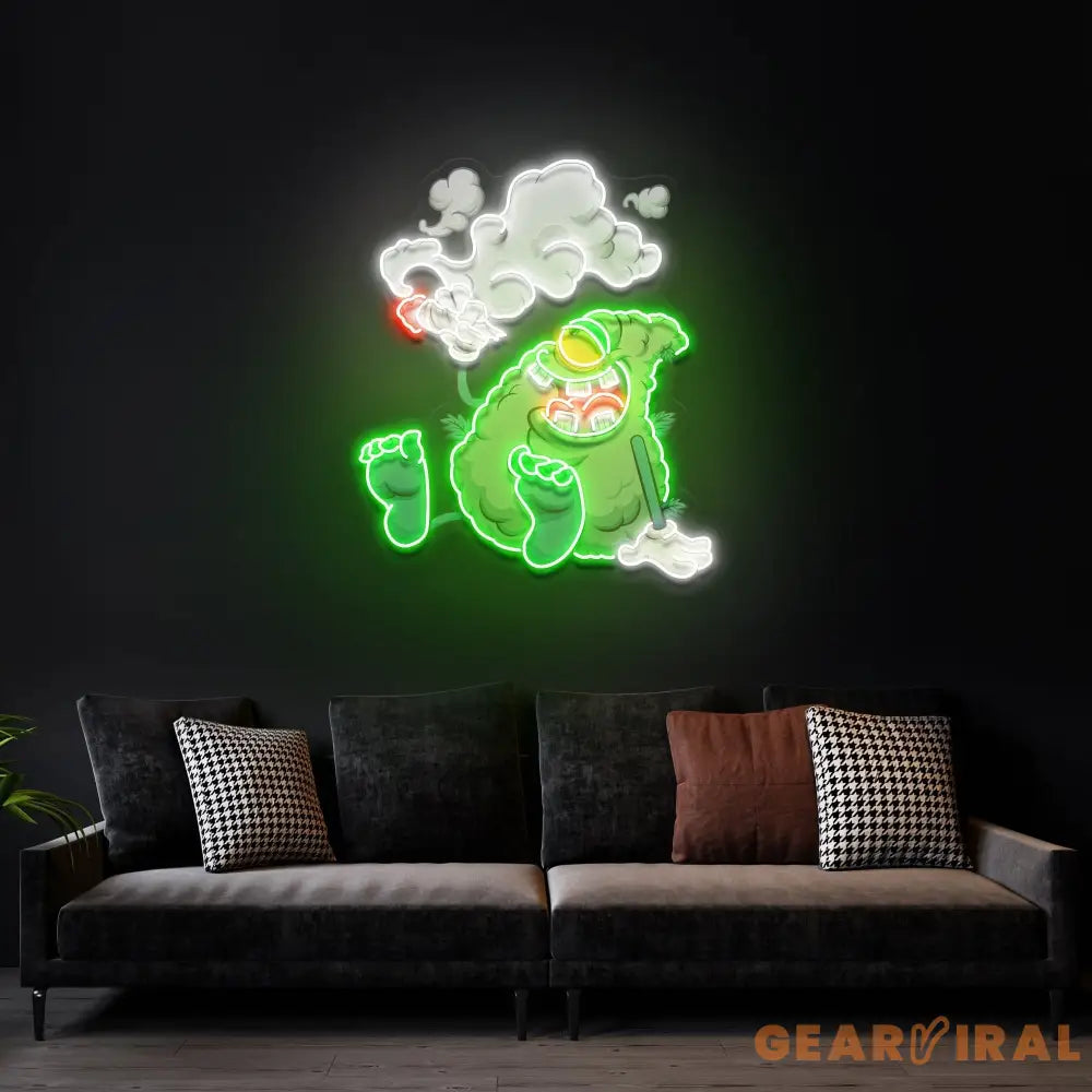 Weed Bud Cartoon Artwork Led Neon Sign Light