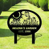 Welcom To My Garden Sign Custom Metal Sign - Garden Decor - Garden Metal Sign With Love | Personalize Garden Metal Sign