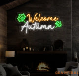 Welcome Autumn Neon Sign Custom Fall LED Neon Sign Autumn Neon Light Fall Party Garden Decor Autumn Home Wall Decor