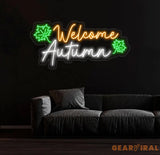 Welcome Autumn Neon Sign Custom Fall LED Neon Sign Autumn Neon Light Fall Party Garden Decor Autumn Home Wall Decor