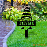 Welcome Garden Gnomes Custom Name Gartenschilder Garden Metal Stake Personalized Name Yard Sign Outdoor Door Garden