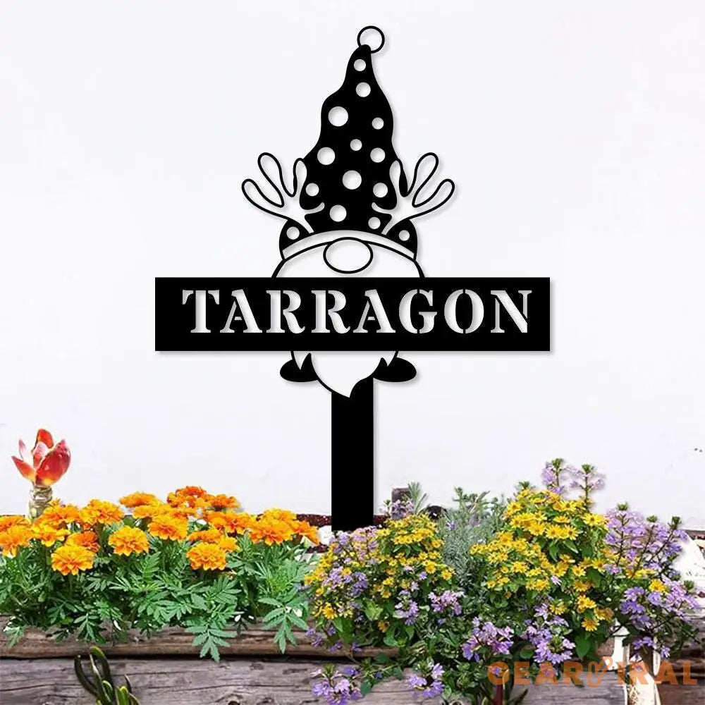 Welcome Garden Gnomes Custom Name Gartenschilder Garden Metal Stake Personalized Name Yard Sign Outdoor Door Garden