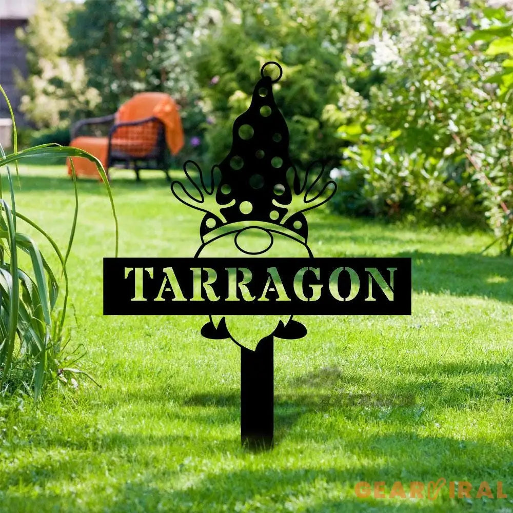 Welcome Garden Gnomes Custom Name Gartenschilder Garden Metal Stake Personalized Name Yard Sign Outdoor Door Garden