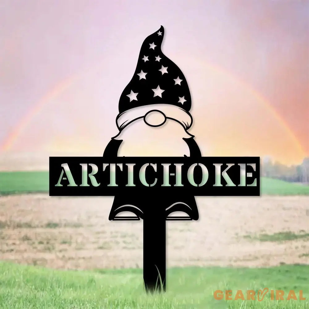 Welcome Garden Gnomes Custom Name Gartenschilder Garden Metal Stake Personalized Name Yard Sign Outdoor Door Garden