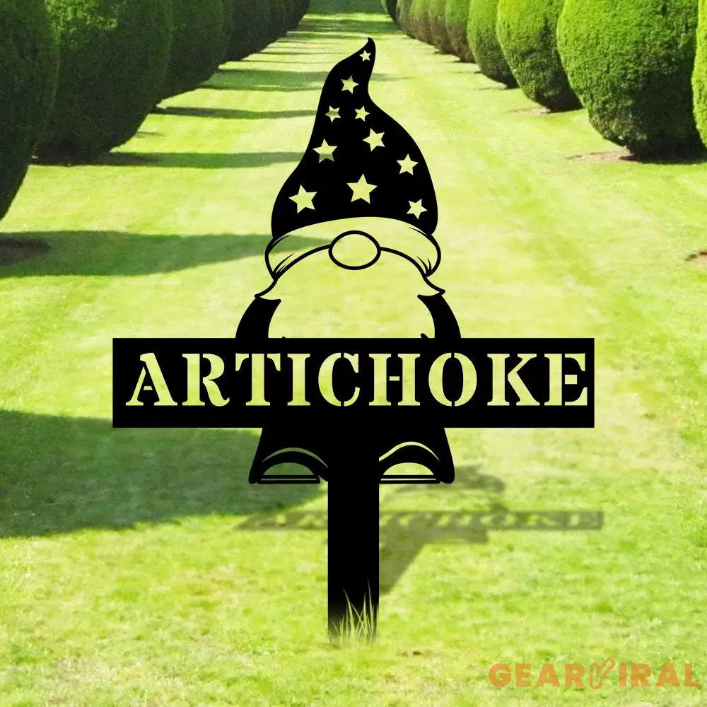 Welcome Garden Gnomes Custom Name Gartenschilder Garden Metal Stake Personalized Name Yard Sign Outdoor Door Garden