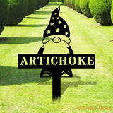 Welcome Garden Gnomes Custom Name Gartenschilder Garden Metal Stake Personalized Name Yard Sign Outdoor Door Garden