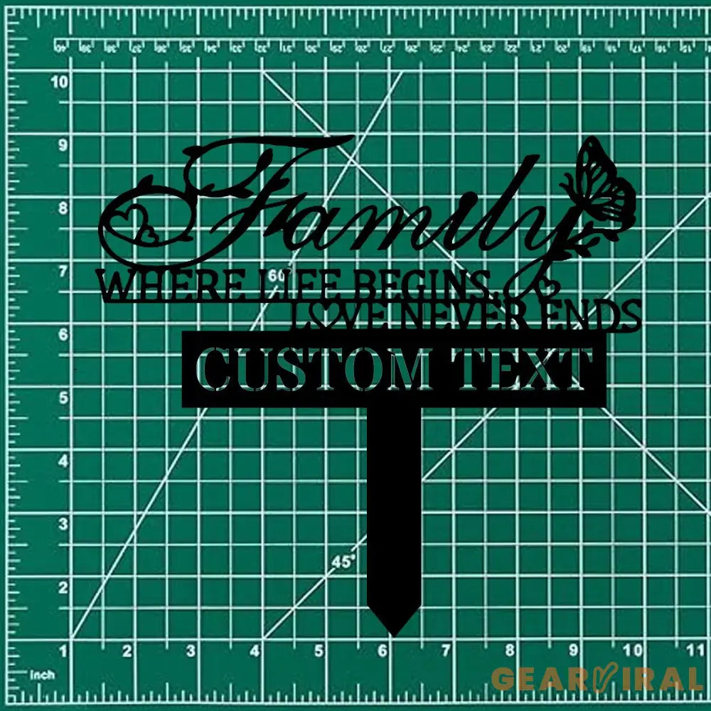 Welcome To My Family Garden Metal Stake Personalized Name Yard Sign Outdoor Door Garden Decor Metal Sign Gift for