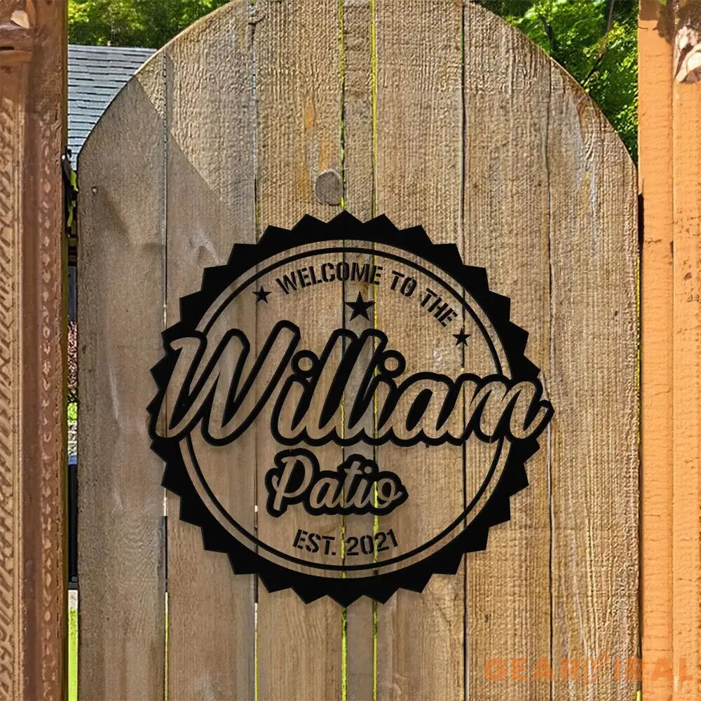 Welcome To Our Carter Patio Family Name Metal LED Sign - Custom Carter Patio Wall Hanging - Carter Patio Decor