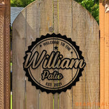 Welcome To Our Carter Patio Family Name Metal LED Sign - Custom Carter Patio Wall Hanging - Carter Patio Decor