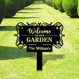 Welcome to our Garden Custom Metal Sign - Garden Decor - Garden Metal Sign With Love | Personalize Garden Metal Sign