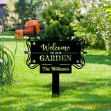 Welcome to our Garden Custom Metal Sign - Garden Decor - Garden Metal Sign With Love | Personalize Garden Metal Sign