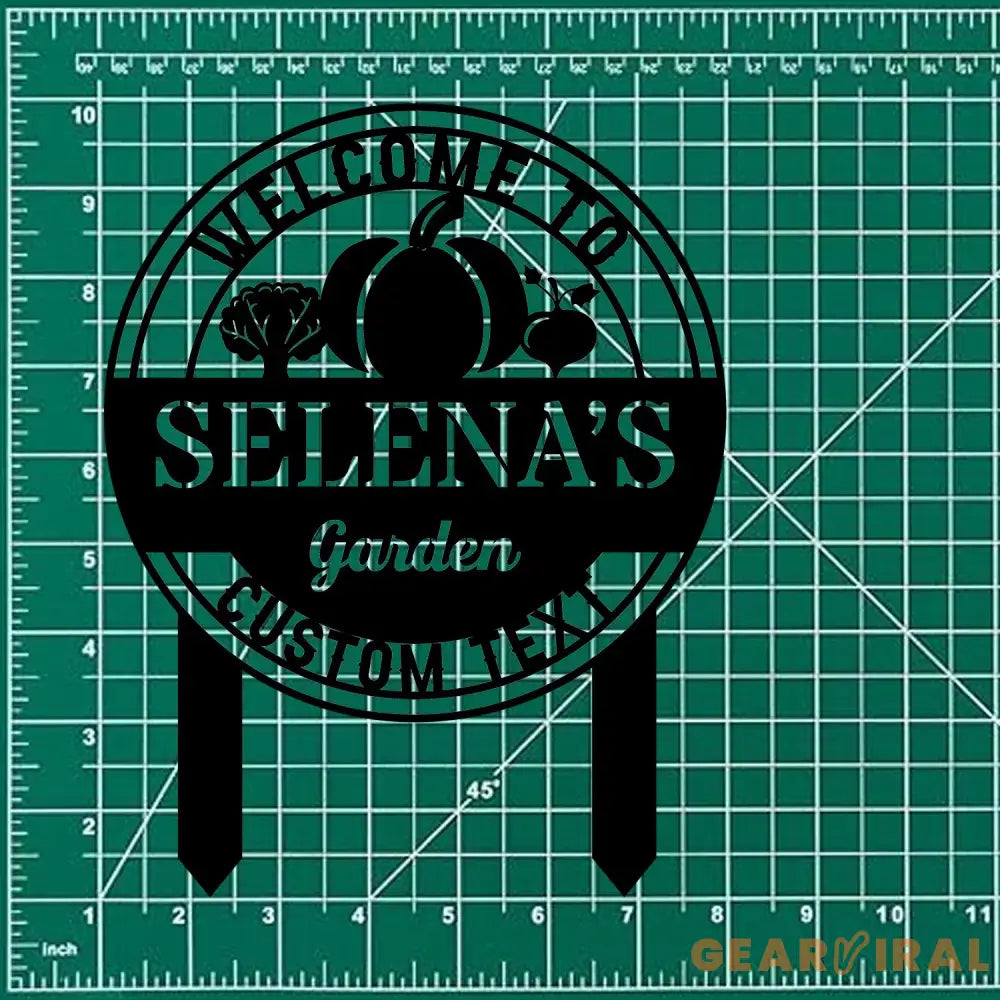 Welcome to our Garden Metal Sign Flower Sign with Stakes Outdoor Metal Sign Metal Yard Art Housewarming Gift Garden