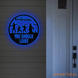 Welcome You Should Leave Horror Halloween Led Metal Sign Home Decor Halloween Sign Welcome Sign Halloween Gift Idea