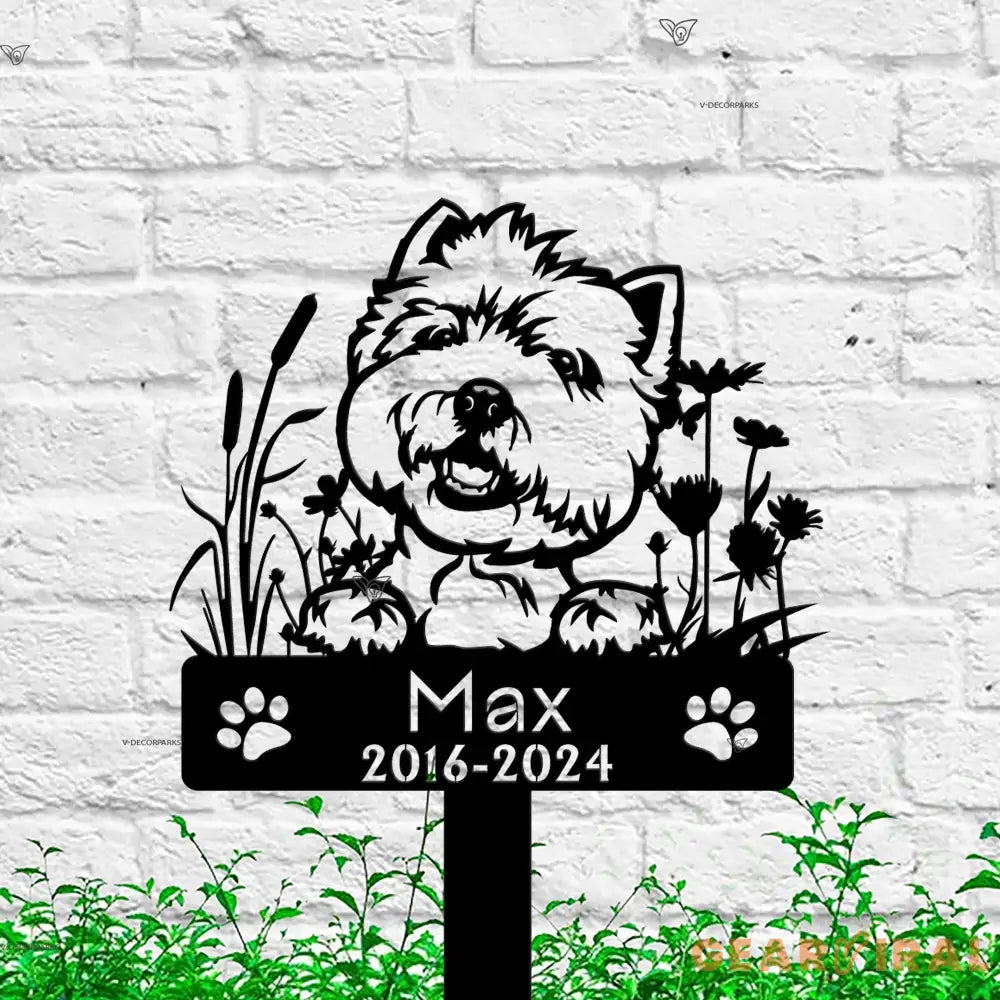 West Highland White Terriers Dog Memorial Stake - Dog Metal Stake - Pet Memorial Gift - Sympathy Sign | GearViral