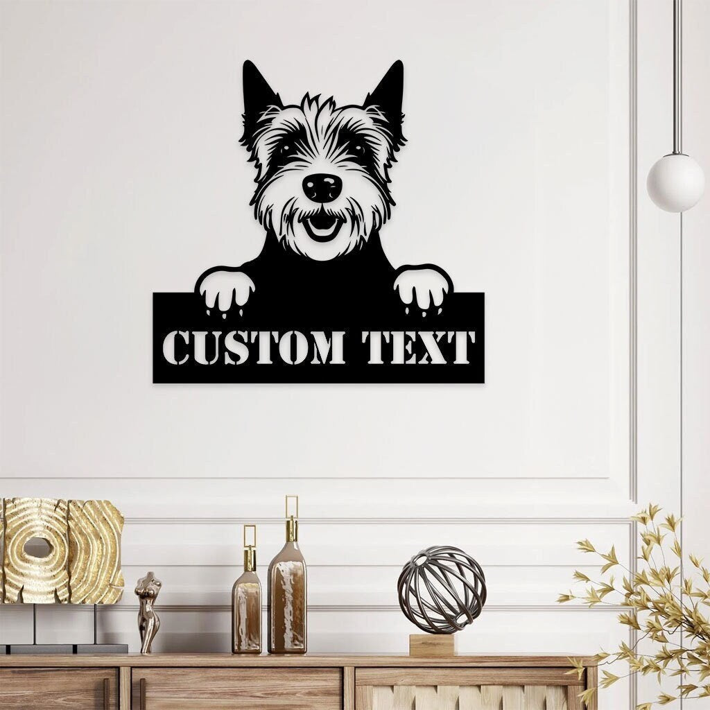 Westie Dog Address Metal Sign, Custom Family Name Decor, Metal Sign, Personalized Metal, Gift For Dog Lover, Dog Wall Decor, Housewarming