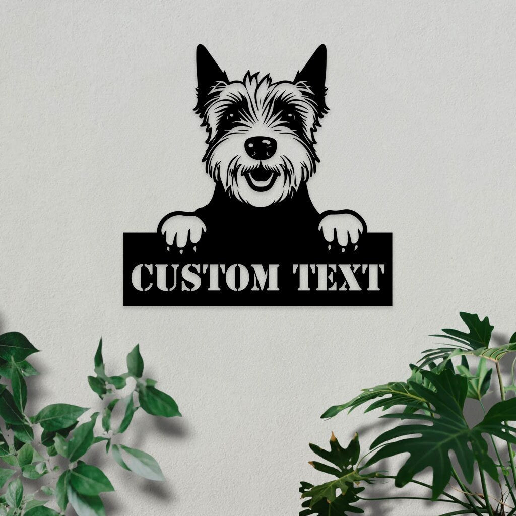 Westie Dog Address Metal Sign, Custom Family Name Decor, Metal Sign, Personalized Metal, Gift For Dog Lover, Dog Wall Decor, Housewarming