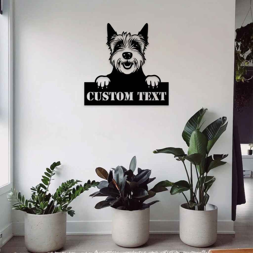 Westie Dog Address Metal Sign, Custom Family Name Decor, Metal Sign, Personalized Metal, Gift For Dog Lover, Dog Wall Decor, Housewarming