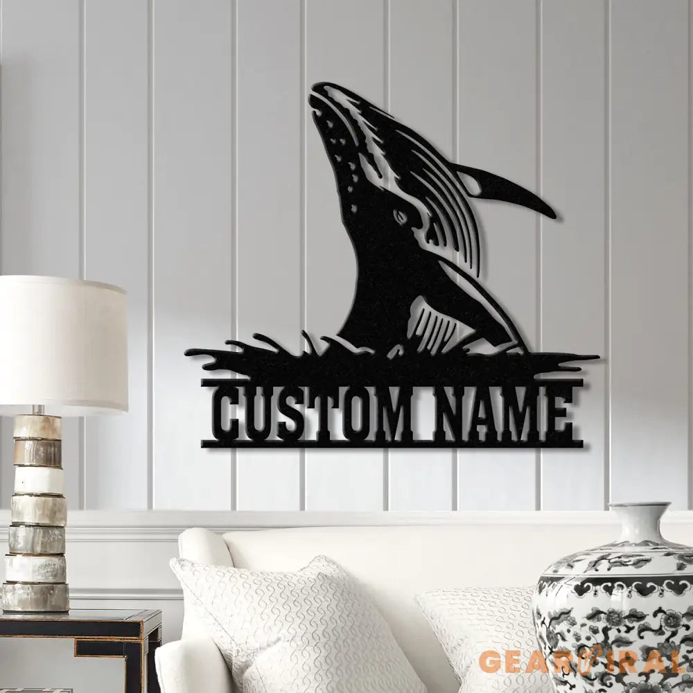 Whale Metal Wall Art with Led Lights Large Blue Whale Home Decor Ocean-Themed Nautical Wall Art Whale Metal Sign for