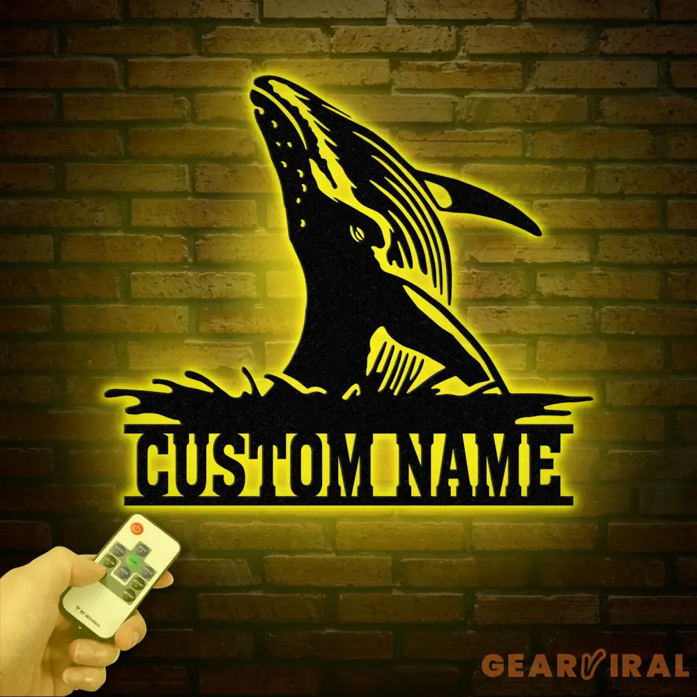 Whale Metal Wall Art with Led Lights Large Blue Whale Home Decor Ocean-Themed Nautical Wall Art Whale Metal Sign for