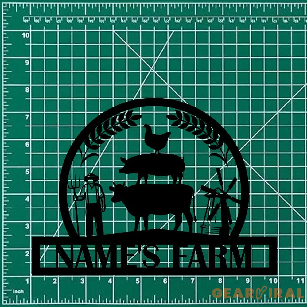 Wheat Field Our Farm Metal Sign - Wall Art Decor - Personalize Farm Home Sign - Metal Farm Family Name - Garden Decor