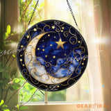 White Dog Stained Glass Suncatcher Cute Maltese Pet Portrait Window Panel Round Puppy Hanging Art Dog Lover Gift or Pet