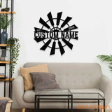 Wild Mill Family Name Metal Sign with LED Lights Personalized Family Name Metal Sign Family Wall Decor Wall Art