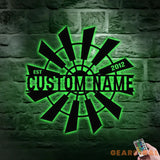 Wild Mill Family Name Metal Sign with LED Lights Personalized Family Name Metal Sign Family Wall Decor Wall Art