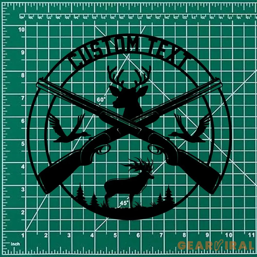 Wildernes Hunter Metal Sign Personalized Family Name Led Metal Sign Outdoor Door Decor Hunting Wall Art Perfect Gift