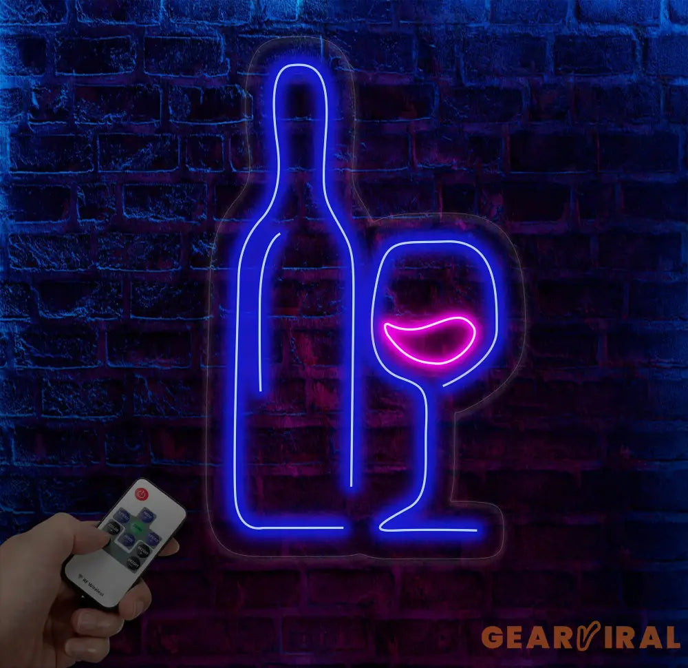 Wine Neon Sign Custom Neon Sign Wine Lover Art Decor Wine Wall Decor Bar Decor Cheers Neon Sign Bar backdrop Party