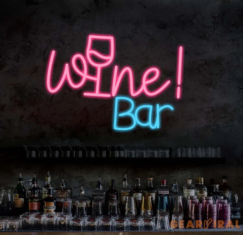 Wine Neon Sign Custom Neon Sign Wine Lover Art Decor Wine Wall Decor Bar Decor Cheers Neon Sign Bar backdrop Party
