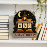 Witch Books Read Tracker, Books Read This Year, Bookish Decor, Bookshelf Counter with Name, Custom Reader Gift, Birthday Gift for Book Lover