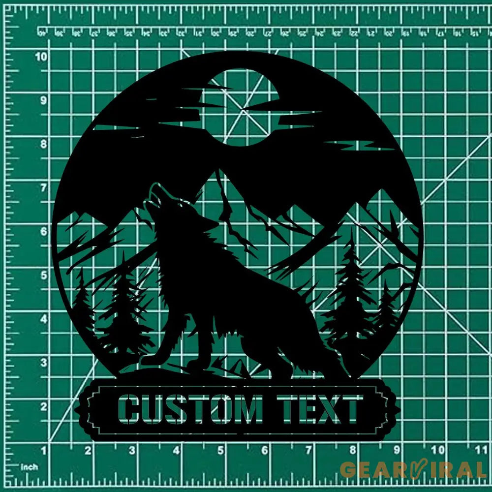Wolf Metal Sign Custom Wolf LED Sign Personalized Wolf Family Name Sign Outdoor Wolf Decor Personalized Wolf Wall Art