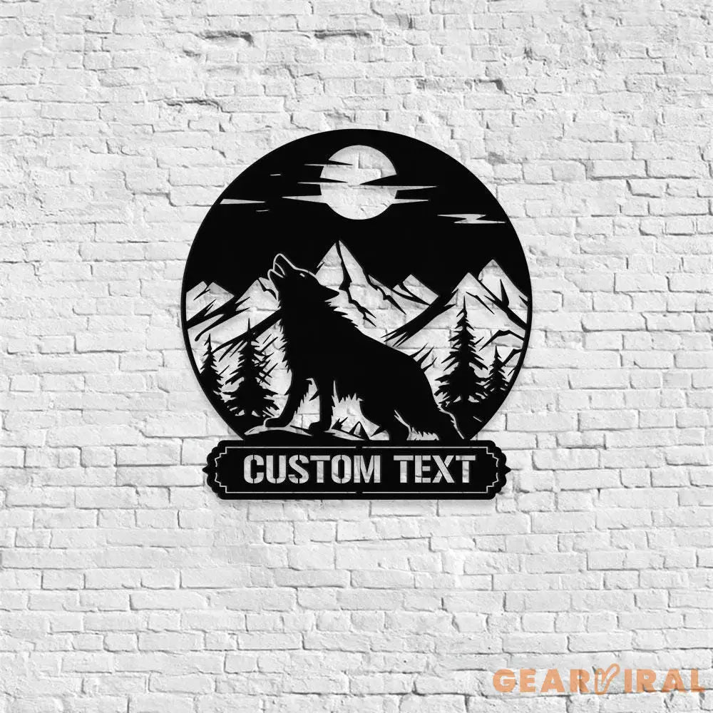 Wolf Metal Sign Custom Wolf LED Sign Personalized Wolf Family Name Sign Outdoor Wolf Decor Personalized Wolf Wall Art