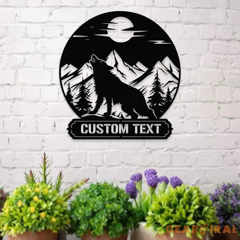 Wolf Metal Sign Custom Wolf LED Sign Personalized Wolf Family Name Sign Outdoor Wolf Decor Personalized Wolf Wall Art