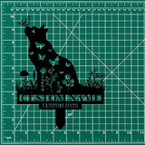 Year And Name Cat Metal Sign, Memorial Plaque, Cat Grave Marker, Personalized Cat Garden Sign, Pet Loss Gift, Remembrance Stake, Sympathy