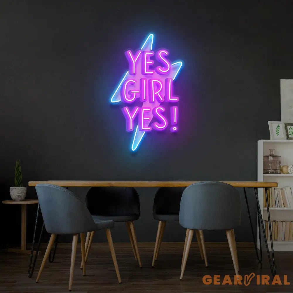 Yes Girl Yes Led Neon Acrylic Artwork